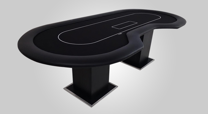 Mesa de Poker Básica de 6 Lugares Preta com Linhas - Pro3